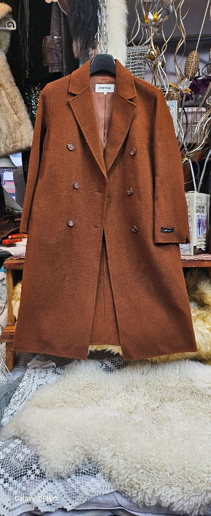 더블브레스트 롱코트--2