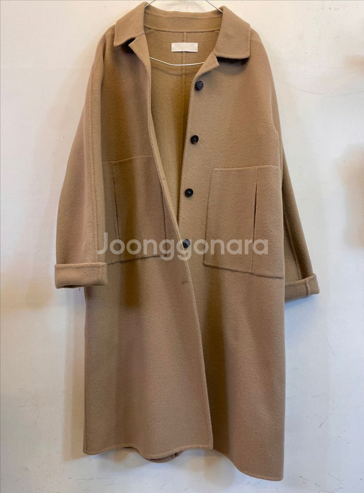 BLESSD 여성 핸드메이드 베이지 울코트 모직롱코트:) 하객룩데이트룩--2