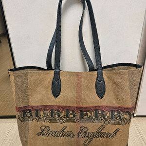 버버리 패턴 토트백