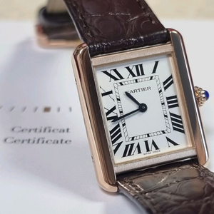 신세계 강남점 보증서] 까르띠에 탱크솔로 18K 로즈골드 SM 남여공용 시계 19년