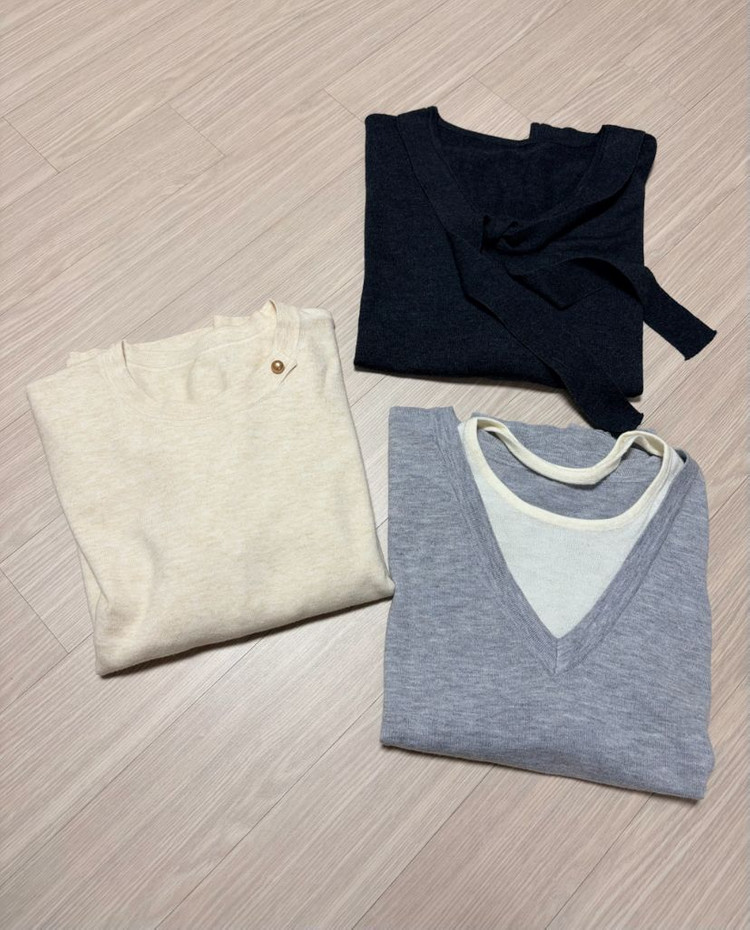 여성 니트 상의 새상품 10벌일괄--3