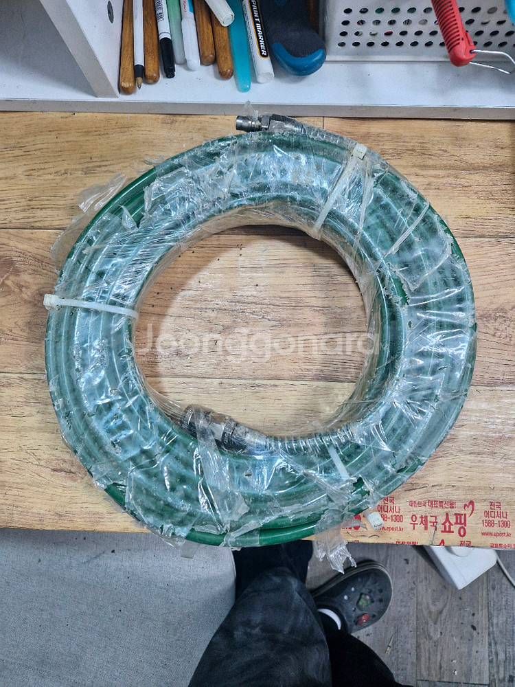 콤프레샤에어호스 지산호스테크 30M 19 6.5굵은호스 미사용제품--1