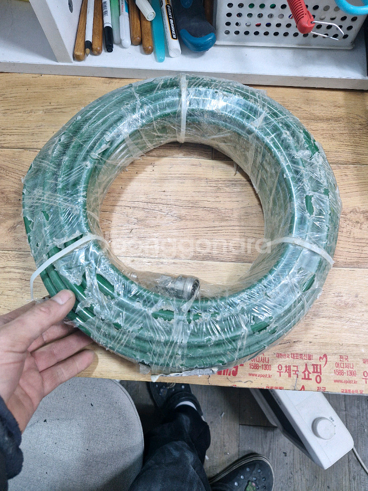 콤프레샤에어호스 지산호스테크 30M 19 6.5굵은호스 미사용제품--2