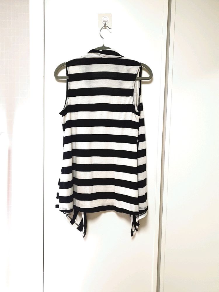 포에버21 스트라이프(단가라) 나시 베스트 조끼 가디건(~66사이즈) 이미지