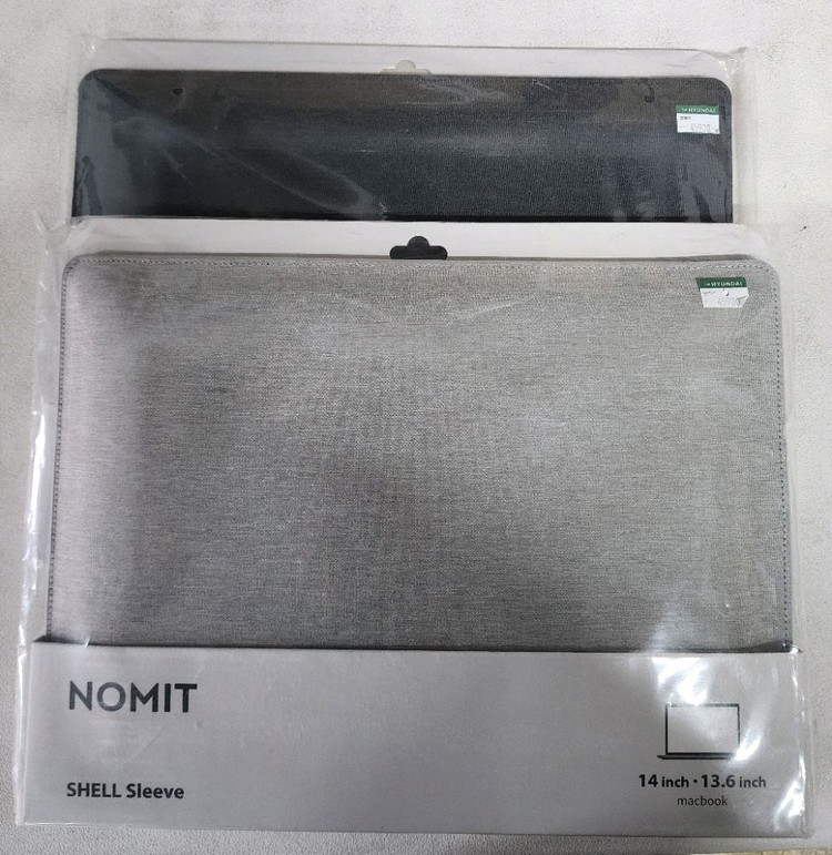 NOMIT 노밋 쉘 SHELL 파우치 13인치 /14인 (블랙 실버) 아이패드/ 맥북 하드 케이스 이미지