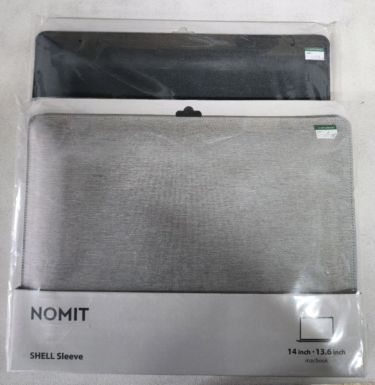 NOMIT 노밋 쉘 SHELL 파우치 13인치 /14인 (블랙 실버) 아이패드/ 맥북 하드 케이스 이미지