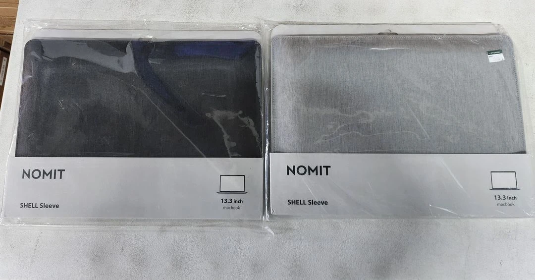 NOMIT 노밋 쉘 SHELL 파우치 13인치 /14인 (블랙 실버) 아이패드/ 맥북 하드 케이스 이미지