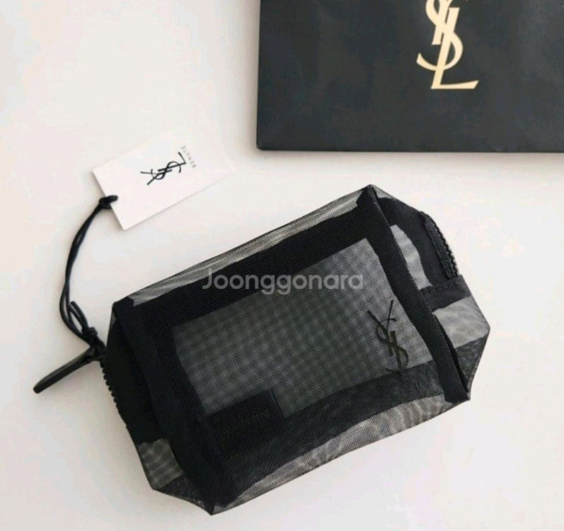 입생로랑 뷰티 정품 메쉬 파우치 + 입생로랑 립참 새상품--2