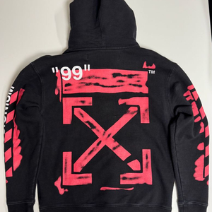 [OFF-White] 11주년 오프화이트 스텐실 애로우 푸시아 후드티 XS 99 IMPRESSIONISM 이미지