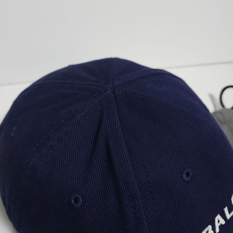 [L] 발렌시아가 네이비 자수 로고 볼캡 모자--2