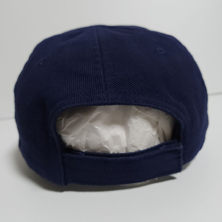 [L] 발렌시아가 네이비 자수 로고 볼캡 모자--4