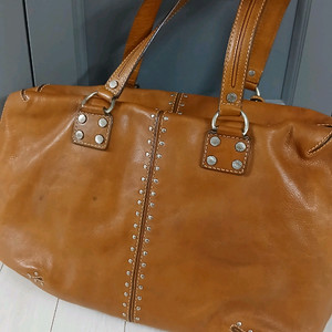 마이클코어스 브라운 통가죽 빅백