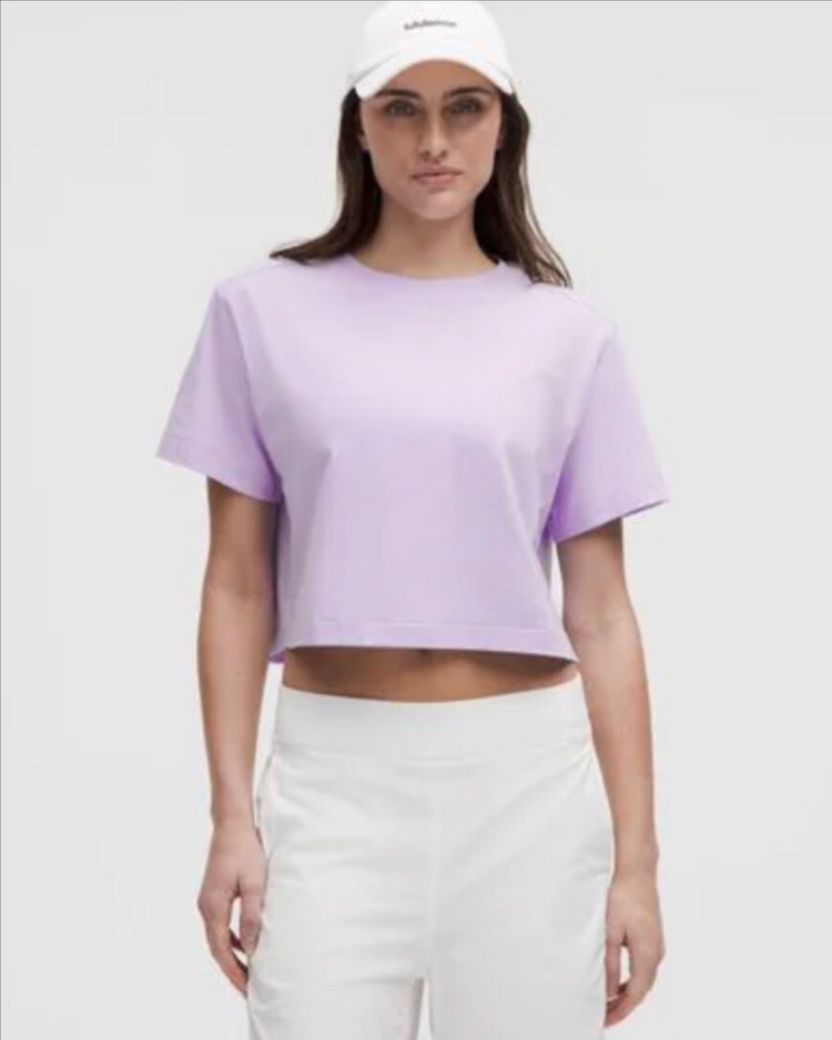 룰루레몬 올 유어스 오가닉 코튼 크롭 티셔츠--1