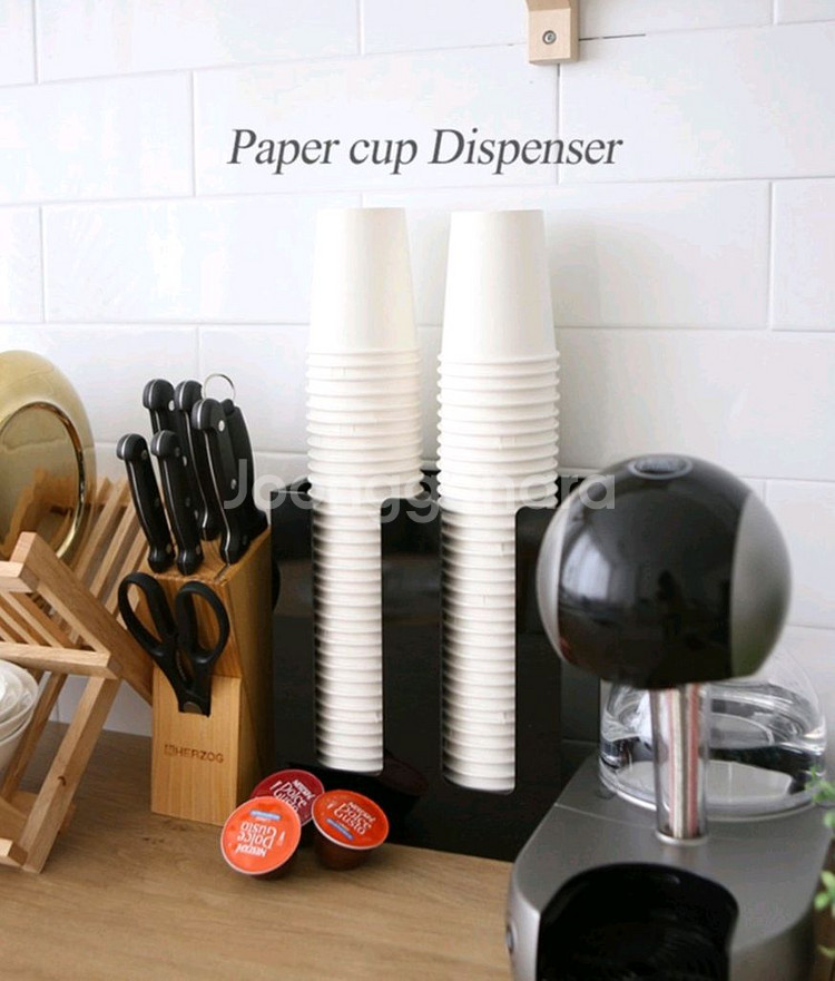 블랙 종이컵 디스펜서 2구--5
