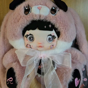 정품 노미 버섯 핑크 400% 인형 이미지