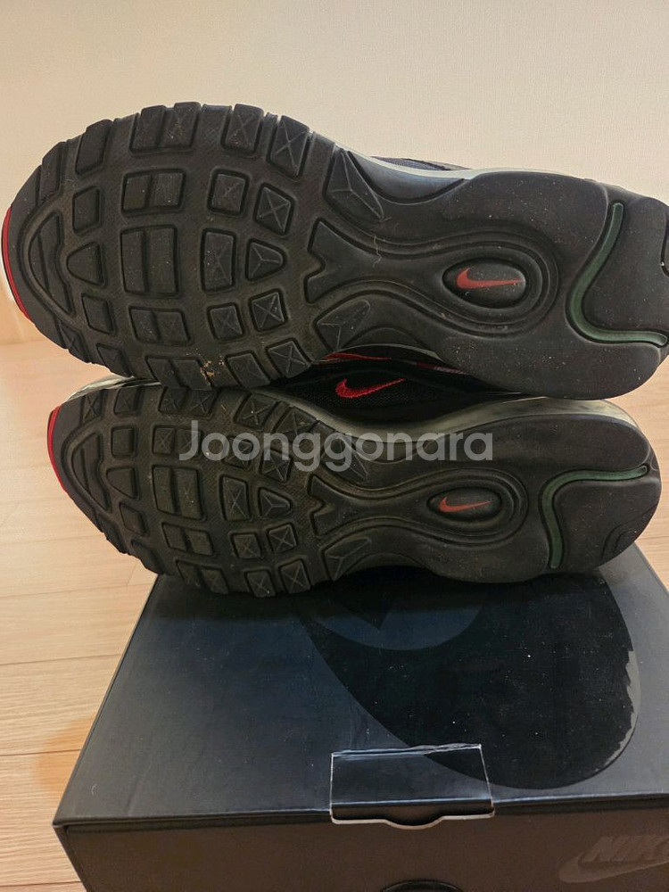 나이키 언디핏 에어맥스 97 블랙 260 사이즈--4