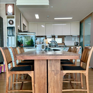 SEDEC세덱원목 6인용 식탁 & 의자6개 이미지