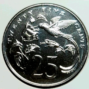 자메이카 미사용 1984년 25센트 대형주화.외국주화 주화 화폐 동전 이미지