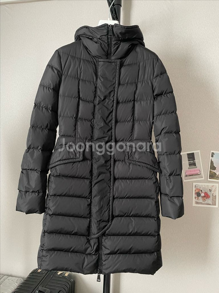 정품 몽클레어 그리베 블랙 롱 후드 패딩 사이즈0--1