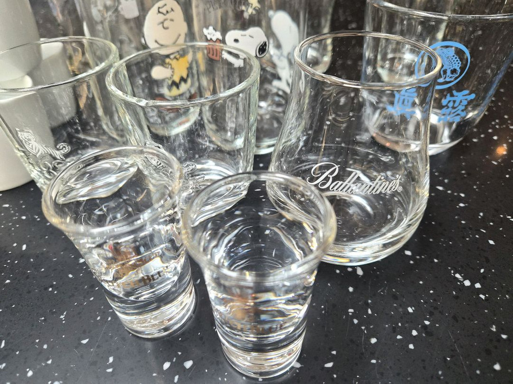 다양한 종류의 유리컵, 머그컵,샷잔 15종 모음 일괄판매(중고&새제품)--2