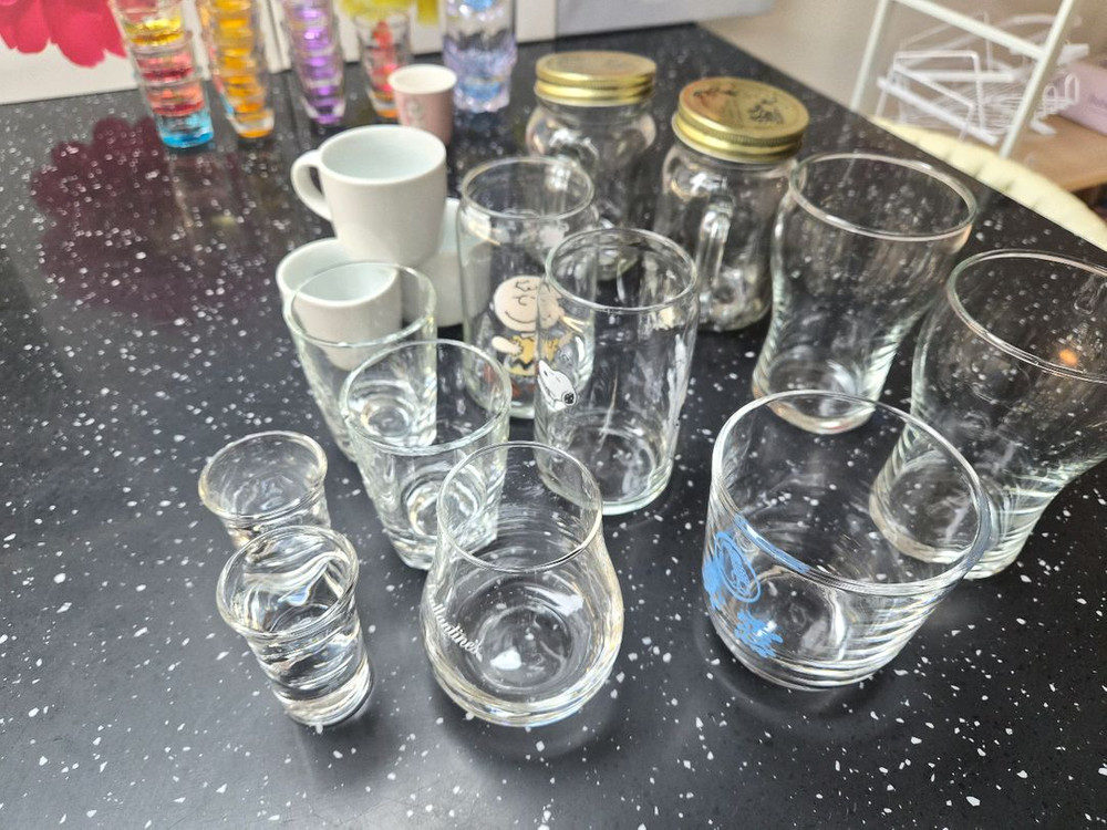 다양한 종류의 유리컵, 머그컵,샷잔 15종 모음 일괄판매(중고&새제품)--8