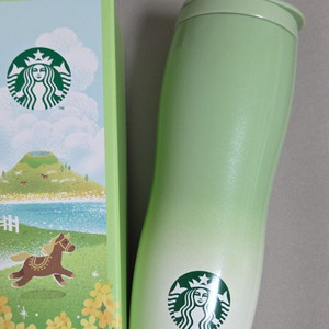 스타벅스 제주 그린 콩코드 텀블러 새상품 미세공뎀 있음