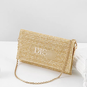 Dior라탄 골드체인 클러치백,이너백(박스 +새상품)