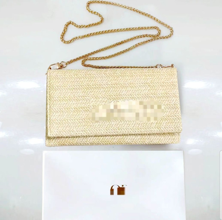 Dior라탄 골드체인 클러치백,이너백(박스 +새상품)--2