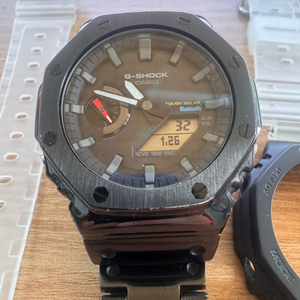 카시오 지샥 GA-B2100 지얄오크 터프솔라 블루투스 메탈 시계