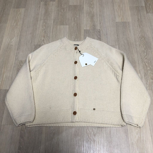 (우먼스 F) 새상품 틸버 Tillber 햄프스 니트 가디건 크림