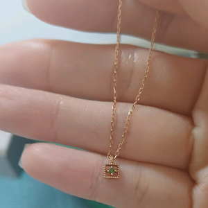 14k로제도르 그린 다이아목걸이