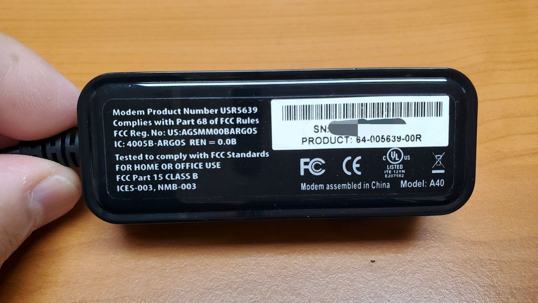 US Robotics 56K USB 소프트 모뎀 - 팩스/모뎀(USR5639)--2