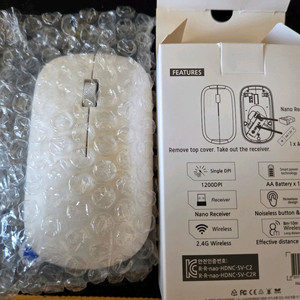 무선 마우스 화이트 새상품