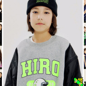 히로 빈티지 럭비 스웨트셔츠 카키160/카키블랙150