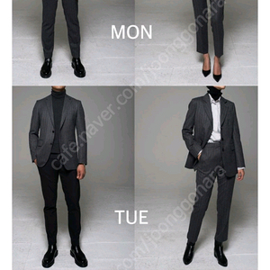 미착용 이태리원단 수트 와디즈에서 구입한 남성 수트 그레이색상 상의 105 하의 82 정가 48만원