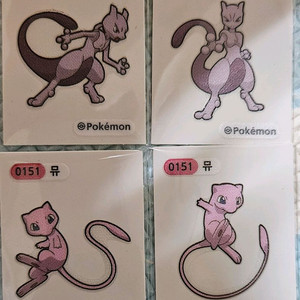 포켓몬 띠부씰 시즌2 4자리 뮤 뮤츠 판매 이미지