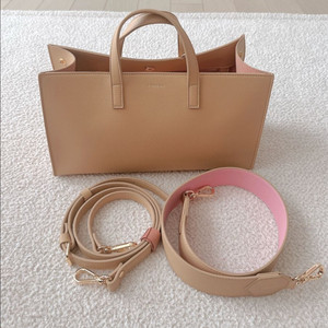 피브레노 롱 피콜리나 백 34머쉬룸 컬러 +투톤스트랩 새상품 fibreno 베이지가방 피브레노가방 토트백 숄더백