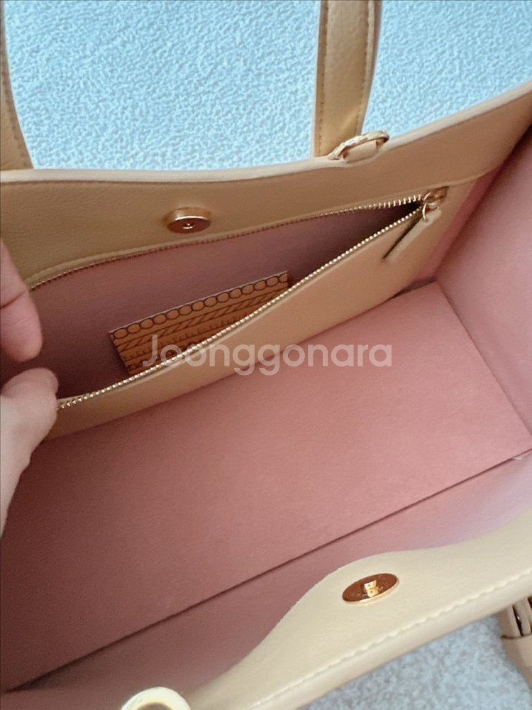 피브레노 롱 피콜리나 백 34머쉬룸 컬러 +투톤스트랩 새상품 fibreno 베이지가방 피브레노가방 토트백 숄더백--2