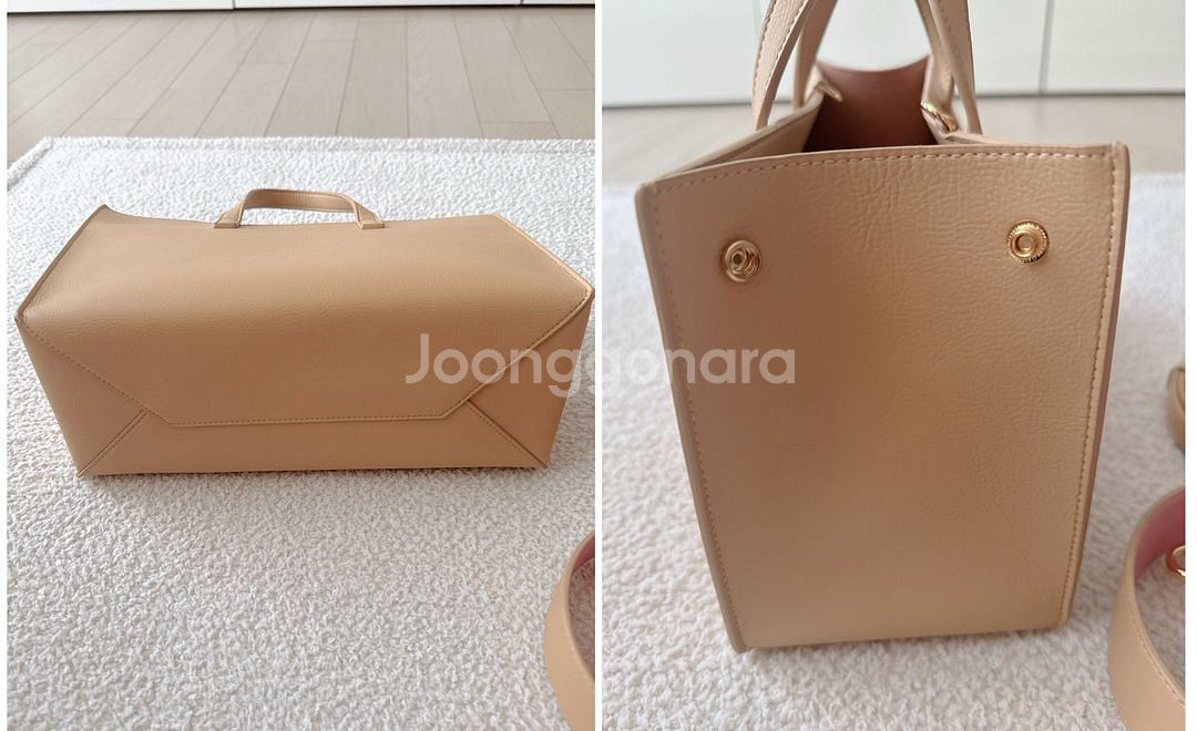 피브레노 롱 피콜리나 백 34머쉬룸 컬러 +투톤스트랩 새상품 fibreno 베이지가방 피브레노가방 토트백 숄더백--4