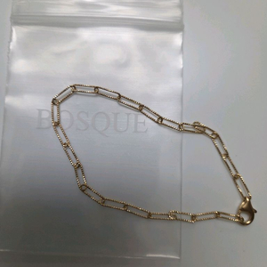(보스크)14k 글로시 골드 컷팅 체인 팔찌