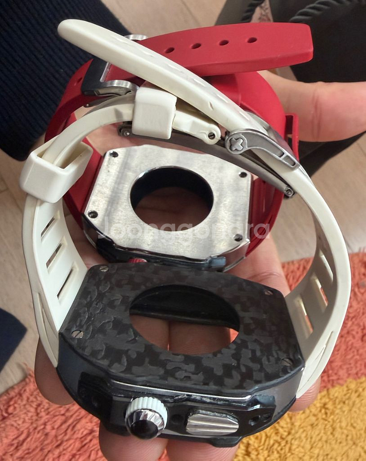 아이폰15프로맥스 순정 투명, 카본&아이패드 프로13 카본케이스&애플워치 울트라1.2(49mm) 케이스--5