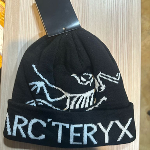 아크테릭스 로고 니트 비니. 블랙