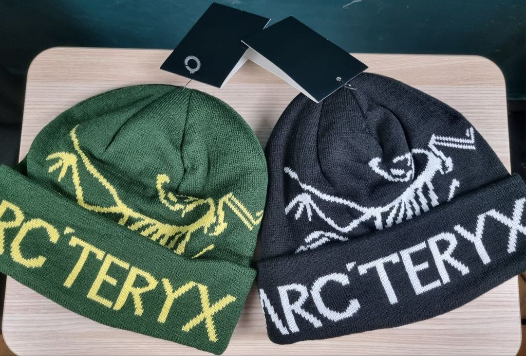 아크테릭스 로고 니트 비니. 블랙--3