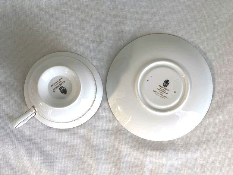 웨지우드 콜럼비아 세이지 그린 피오니잔 소서 듀오--4