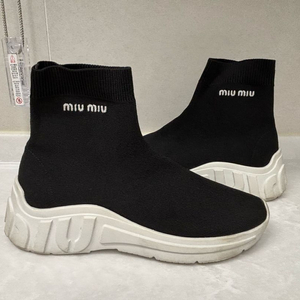 미우미우 니트 삭스 하이탑 스니커즈 5T664C 36.5