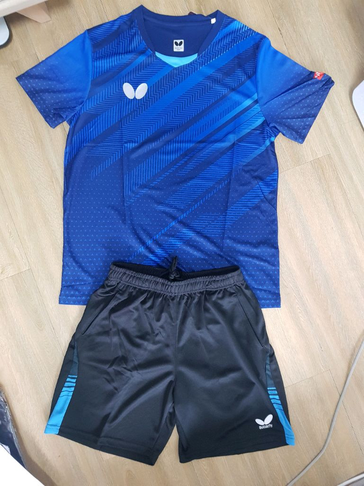 버터플라이 운동복 탁구복 탁구유니폼 상하의 한벌세트 새상품 판매--2