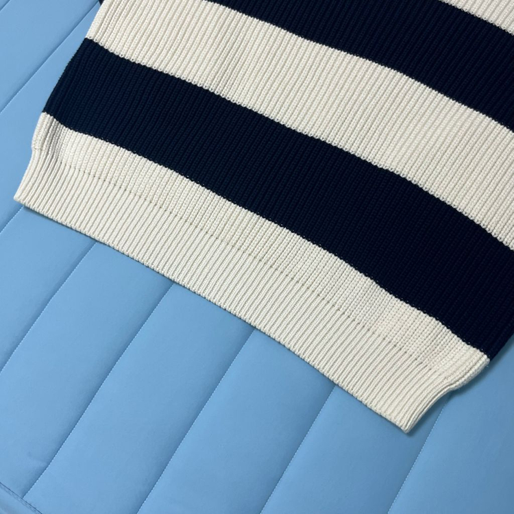 셀린느 스트라이프 리브드 울 로고니트--3