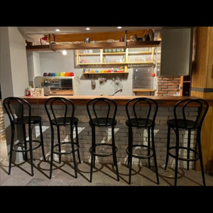 톤체어 토넷체어 원목 하이바 스툴 이미지