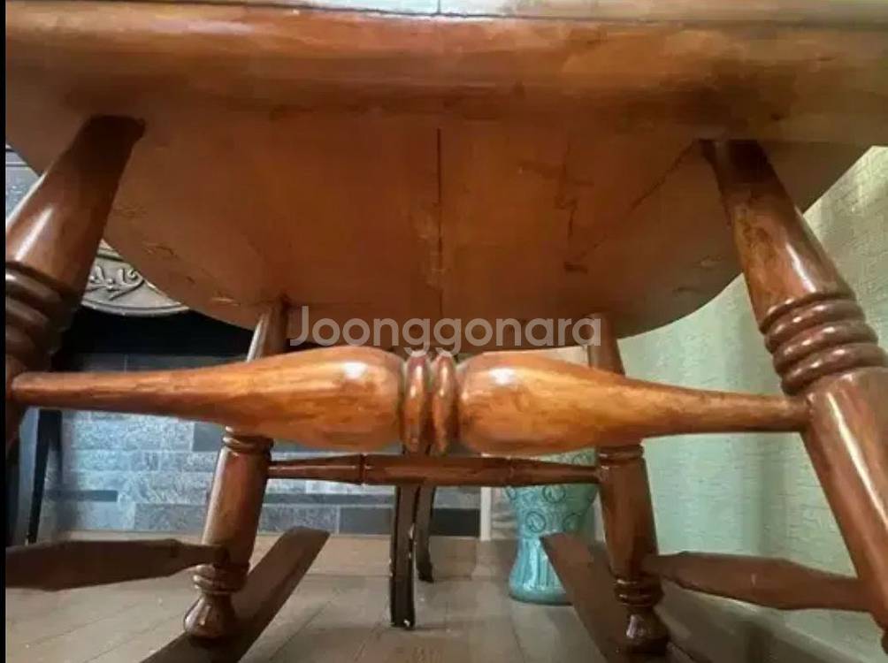 원목 흔들의자--1