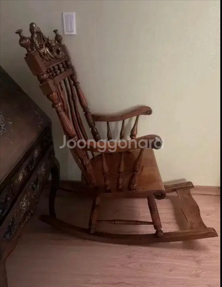 원목 흔들의자--6